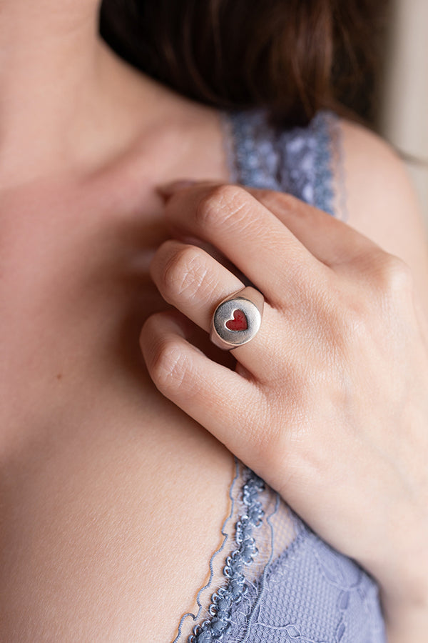 Red Heart Ring - Elinart