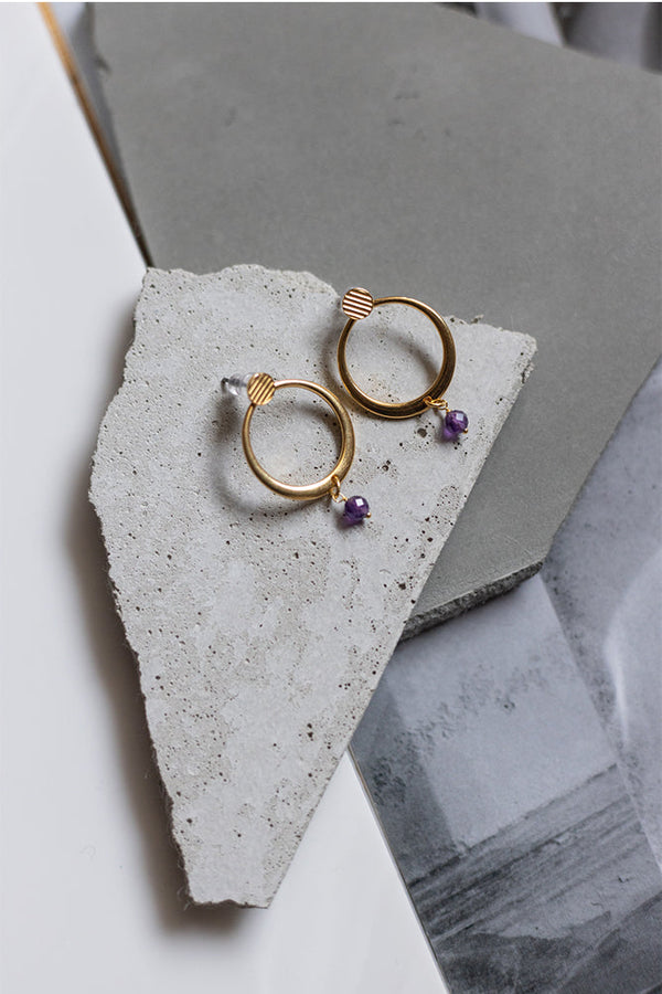 Adriana Ear Jackets Amethyst - Elinart