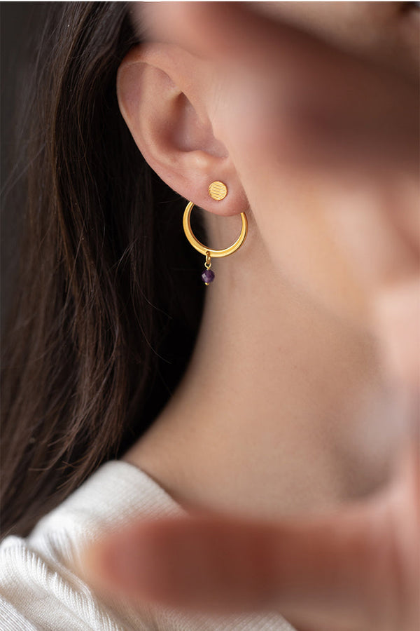 Adriana Ear Jackets Amethyst - Elinart