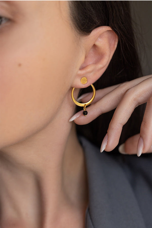 Adriana Ear Jackets Black Spinel - Elinart