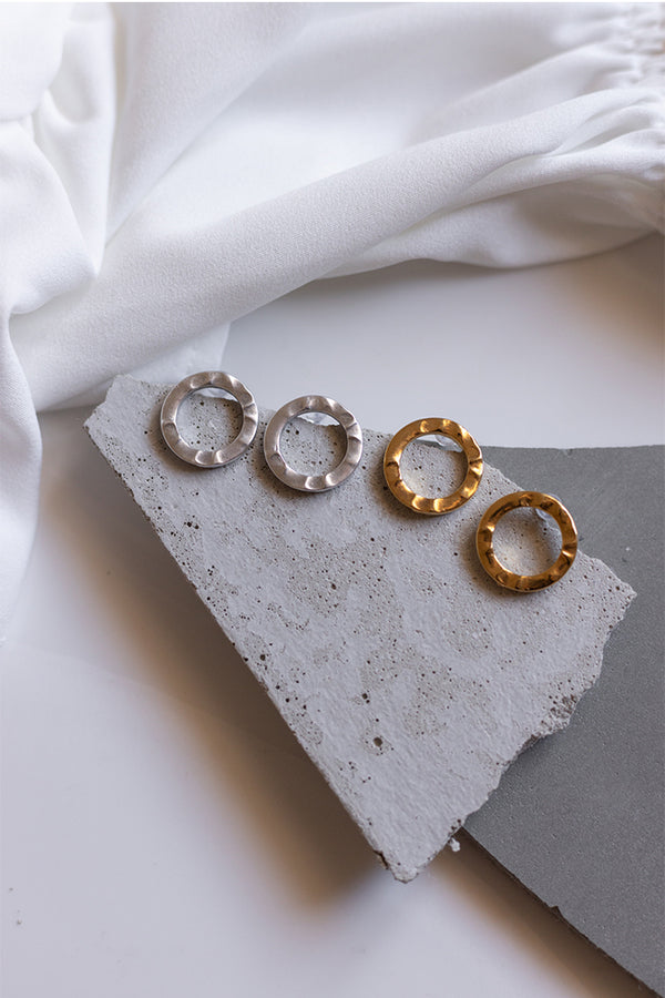 hammered-circle-earrings